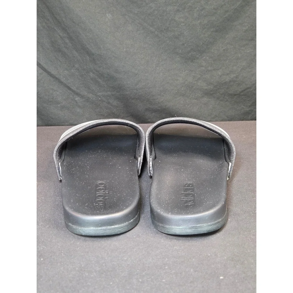 Adidas Adilette Shower Slides Mens‎ 8 Black White Athletic Sandals JS4313